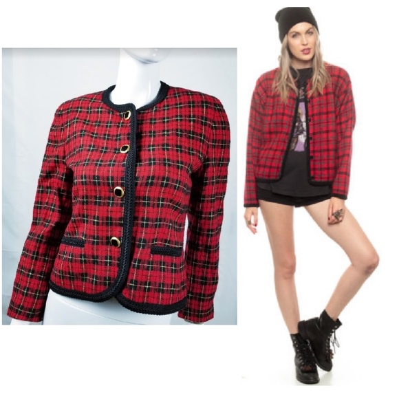 Pendleton Jackets & Blazers - Pendleton Check Cardigan Plaid Wool Jacket Vintage